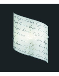 [1914611] Applique Signa Vetro Bianco Decori Firma Trio Lighting
