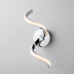 [BL212-ACR] Applique in metallo e alluminio Cromo Lucido con LED integrato 13x h32 cm