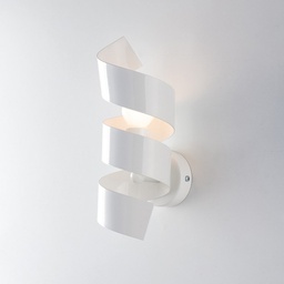 [BL141-AP1-BCO] Applique moderna spirale in ferro una luce Bianco 13x h28 cm