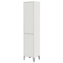 [BR527046] Armadietto Porta Biancheria Laccato Bianco 40x35x h183 cm