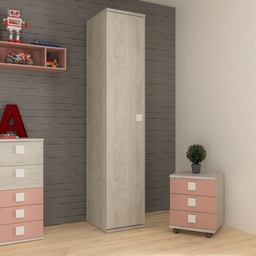[FZ98616] Armadio 45x52x223h con anta bianco consumato