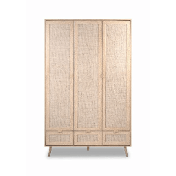 [FZ99103] (3c) Armadio Bali 60B 3 ante e 3 cassetti effetto vimini