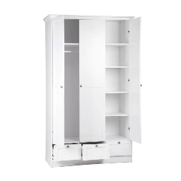 [EFFEZ97316] Armadio Landwood18 bianco tre ante e tre cassetti EFFEZ