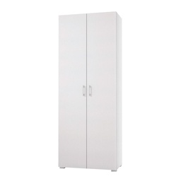 [TEREL109B] Armadio Multiuso Con 2 Ante 1 Cassetto E 6 Ripiani Interni  bianco ante bianco