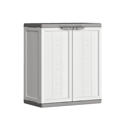 [KIS0048] Armadio basso in resina JOLLY R16 TNT Bianco e Grigio 68x39x h85 cm