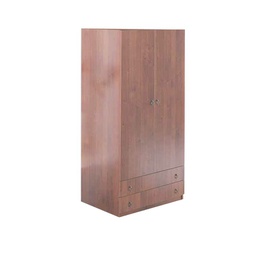 [A10293] Armadio componibile con 2 ante e 2 cassetti noce antico Cm 90x60xH 180