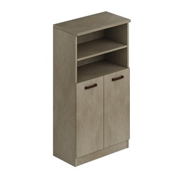 [AZ896346] Armadio scarpiera multiuso argilla in legno nobilitato 2 ante e 4 vani (2 interni e 2 a giorno) h130x71x38