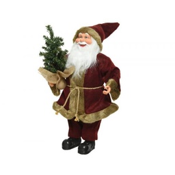 [20035713] Babbo Natale in poliestere - Dimensioni: L24-W14-H45cm