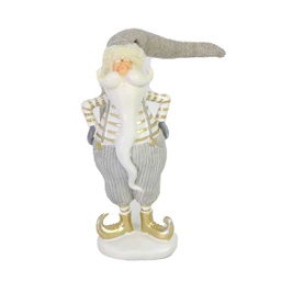 [V9185240000] Babbo natale grigio oro sw-0365 cm. 9,5x 11,5 h 28