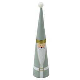 [V6079340000] Babbo natale legno verde chiaro cmø6,5h30