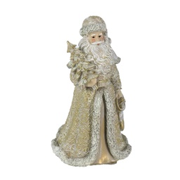 [V6199340000] Babbo natale resina oro cm16,5x14h32