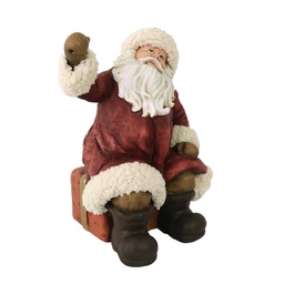 [V6327060000] Babbo natale resina rosso cm24,5x20,5h32,5