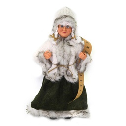 [V6192630000] Babbo natale tessuto signora con lista bianco cmh45