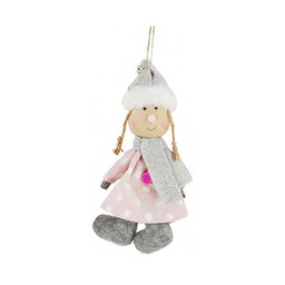 [V9148550000] Bambina abito rosa a pois nbr-1213 cm. 13 x 2 h 32