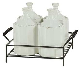 [V9171870000] Barattolo 4pz. c-piedistallo we-5261 cm. 19,5 x 17 h 14,5