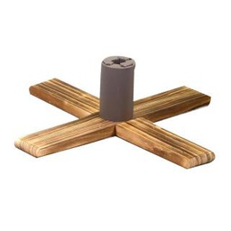 [V6146710000] Base albero legno regolabile naturale quadro 3 misure cm54x54h16