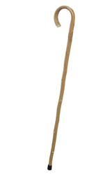 [V4202000000] Bastone da passeggio rustico naturale c/punta gomma cm h93