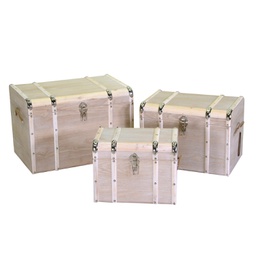 [V3862490000] Baule legno 1-3 sbiancato rettangolare cm 60x40h41