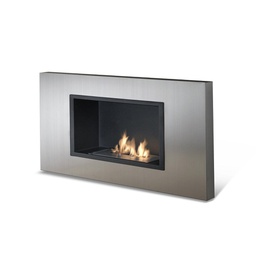 [FP/013] Biocamino design  da parete bioetanolo grigio cromo cm 78 x 17 x h 54