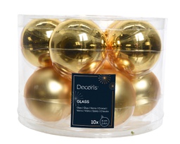 [KAE140126] Box da 10 palline di Natale colore oro ø 6 cm