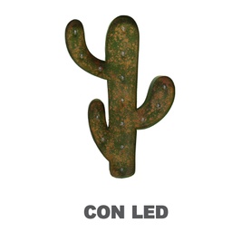 [V8525000000] Cactus metallo verde con led cm 40x58