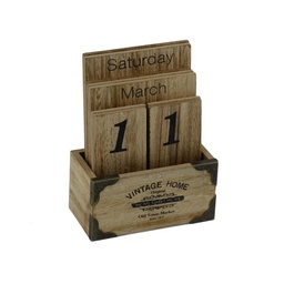 [V5920110000] Calendario legno vintage home cm12x6h15