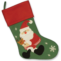 [2005669] Calza befana con babbo natale colore bianco e rosso