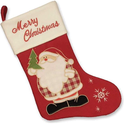 [2005670] Calza befana con babbo natale colore bianco rosso