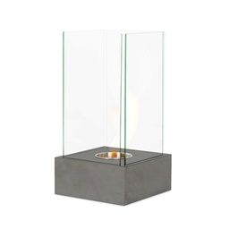 [FP/009/GR] Caminetti al bioetanolo moderno  grigio goffrato cm 25 x 25 x h 65