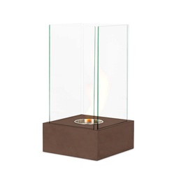 [FP/009/RU] Caminetti al bioetanolo moderno  ruggine cm 25 x 25 x h 65