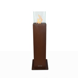 [8056157805908] Camino a Bioetanolo da Giardino per Esterno Capri 70 Ruggine - Eco-Fuoco Intimo ed Elegante