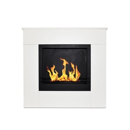 [8056157806370] Camino a Bioetanolo da Terra in Legno Bianco Michelangelo 96x36x90h