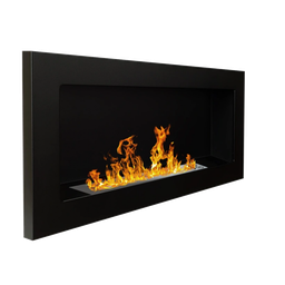 [8056157804697] Camino a bioetanolo da parete o incasso Lucca Nero L 90 x P 12 x H 40
