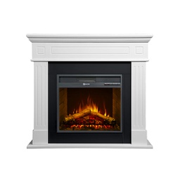 [8056157804789] Camino elettrico caminetto da terra in legno Bianco L110 x P25 x H95