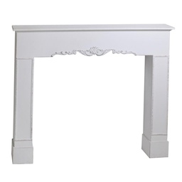 [V8034370000] Camino legno bianco cm 114x20h84/102