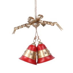 [V6172940000] Campana metallo rosso cm23x15x6