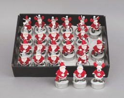 [1907902] Candela Babbo Cm.7,5 Col.Assortitoi  decorazione di Natale