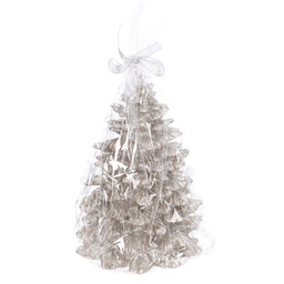 [V5511230000] Candela paraffina albero champagne cm ø14h19,5