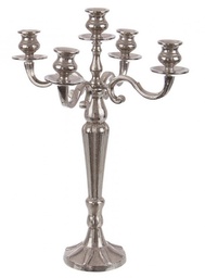 [B0186235] Candelabro Laryn 5Fuochi Argento H52