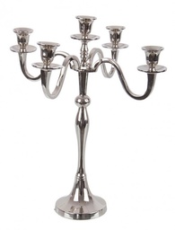 [B0186238] Candelabro Norah 5Fuochi Argento H43