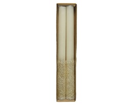[19974490] Candele colore oro con glitter H 25 cm