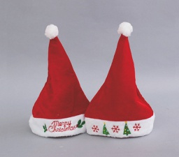 [AC-19712] Cappello Merry Xmas Rosso Cm.28X38H 2 Modelli Assortitoi decorazione di Natale