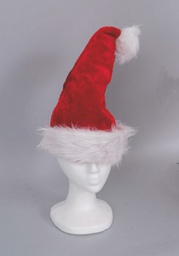 [1932332] Cappello Velluto Rosso Cm.30X44 C/Bordo E Pon-Pon Peluche Bianco Bst decorazione di Natale