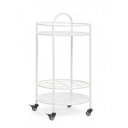 [B0802888] Carrello per bottiglie in acciaio Bianco