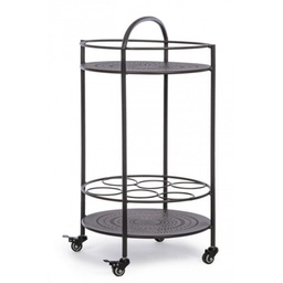 [B0802893] Carrello per bottiglie in acciaio Grigio Antracite