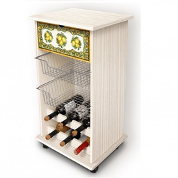 [L88633] Carrello porta frutta da cucina Lemon 40x45x85h cm