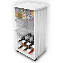 [L88637] Carrello portafrutta da cucina Tiles 40x45x85h cm