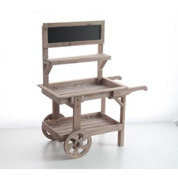 [GIC789939] Carretto decorativo per vetrine addobbi con lavagna cm 87 x 47 x 109 h