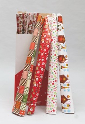 [2006011] Carta Regalo Natalizia Cm.100X300 Rotolo Ass.In Espositore decorazione di Natale