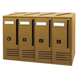 [DFL3130772] Cassetta Postale Serie 'Cubo' C4 - Cm 42 X 17,5 X H 30 Bronzo